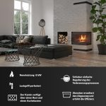 KRATKI Simple 8kW Eck-Kamineinsatz – Moderner Kamin mit beidseitiger Verglasung (BS) – Energieeffizienzklasse A – EcoDesign-konform – Hocheffiziente Verbrennung für offene Wohnkonzepte - Image 3