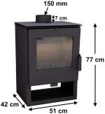 ALAZ K5S Kaminofen – 6 kW – Robuster Holzofen – Energieeffizienzklasse A+ – Hoher Wirkungsgrad – Für Holz & Briketts – Kompakt & Effizient - Image 6