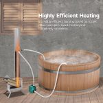ECOPOOLTECH Pellet-Poolheizer – Effizientes, holzbefeuertes Outdoor-Heizsystem – Mit korrosionsbeständiger Titan-Heizspirale – Ideal für Hot Tubs, Whirlpools & kleine Pools – Inklusive Umwälzpumpe - Image 3