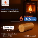 HEIZFUXX Nestro XL Blaue Weichholz-Briketts – 960 kg Palette (96 x 10 kg) – Premium-Briketts für Kamin, Heizkessel & Ofen – Hoher Heizwert & aschearm - Image 3